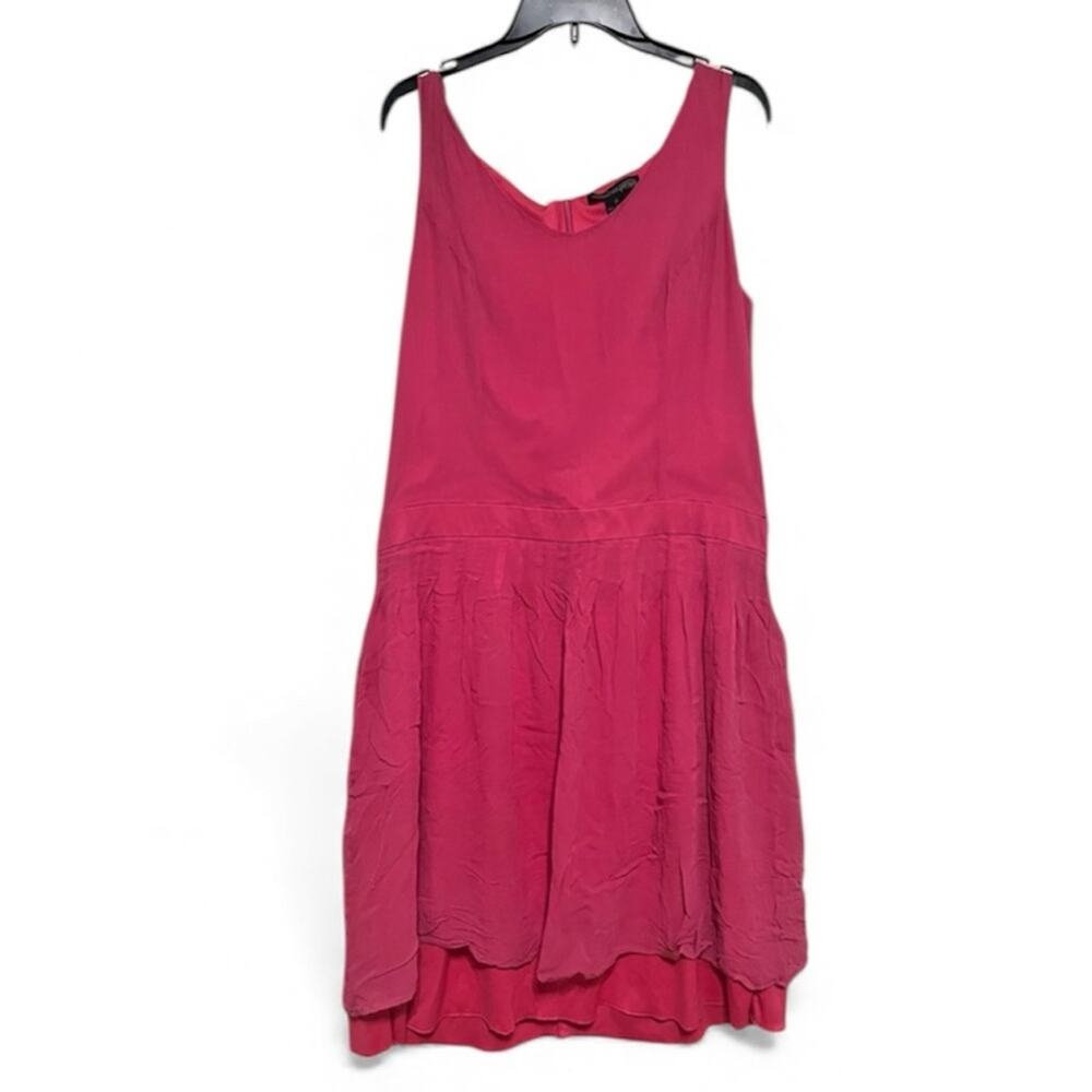 Jonathan Martin Y2K Hot Pink Silk Sleeveless Dress size 16